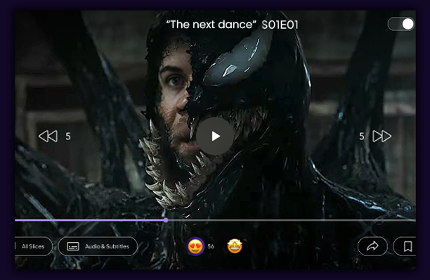 Go beyond a thumbs up. Tap to feel the haptics and bring the film’s emoticons to life.