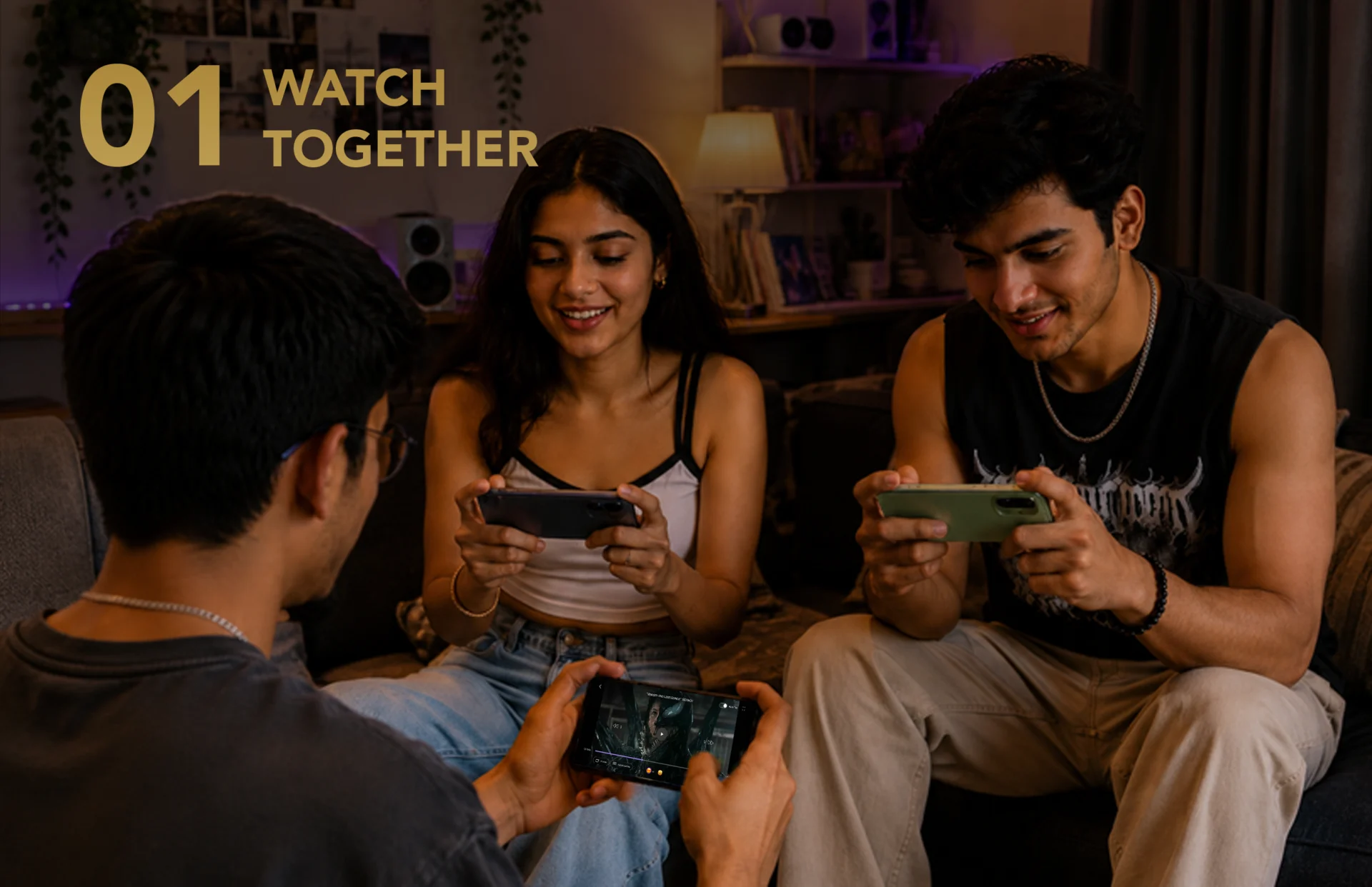 Pick a film, invite a friend and watch in perfect sync from anywhere, sharing the same scene, moment and feelings together.