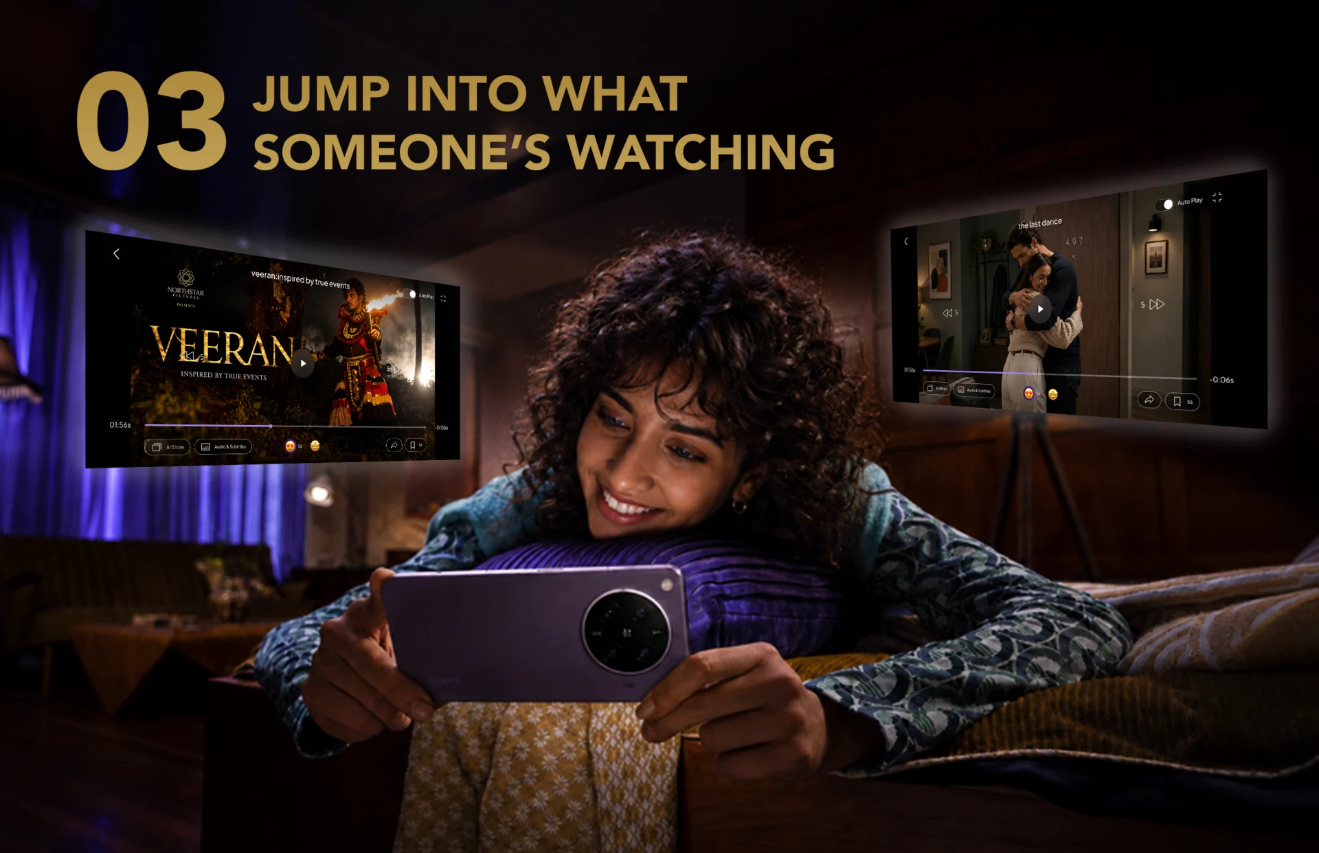 See which friends are active and what they’re watching in real time.