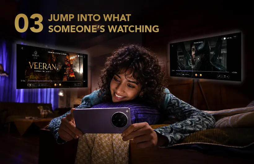 See which friends are active and what they’re watching in real time.
